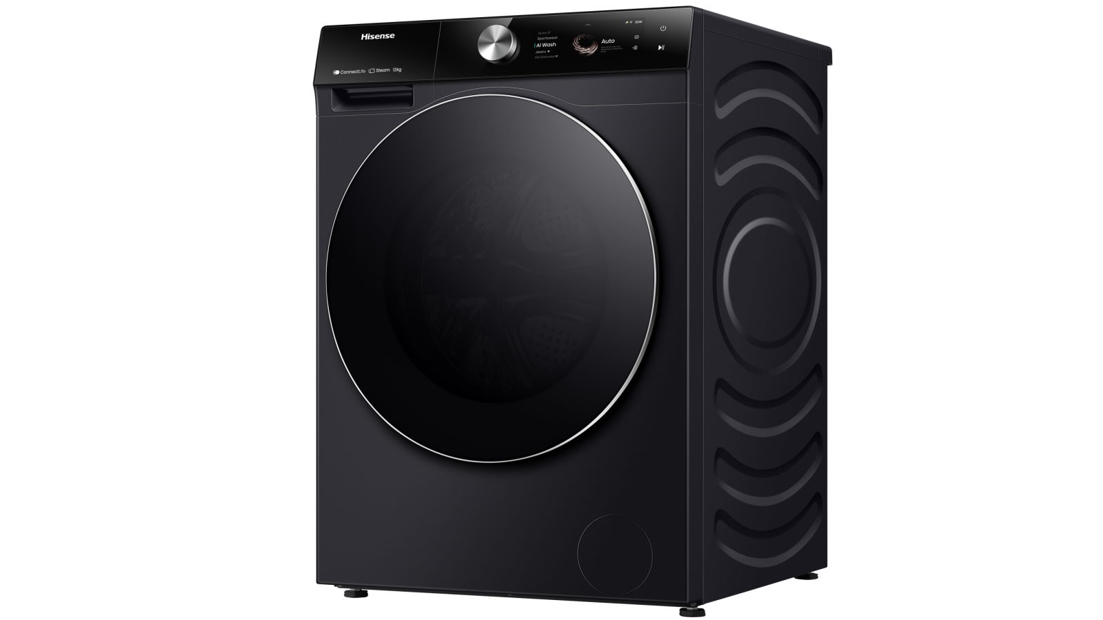 Hisense 12kg Front Load Washing Machine Charcoal Black Harvey Norman