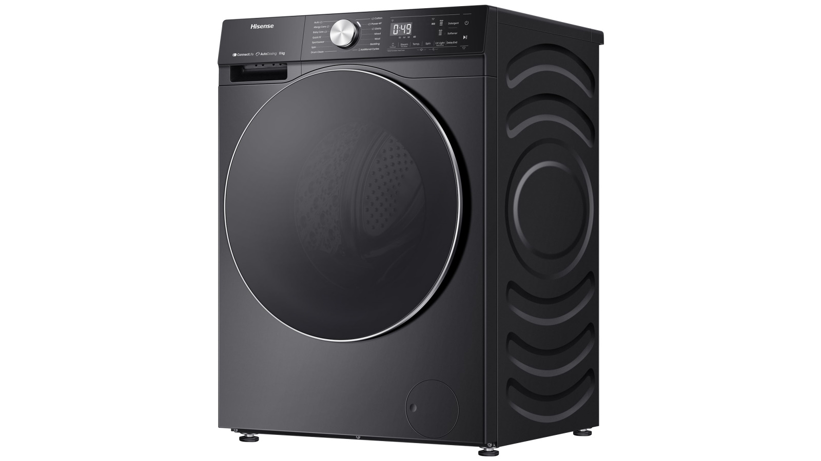 Hisense 8kg Front Load Washing Machine Black Harvey Norman