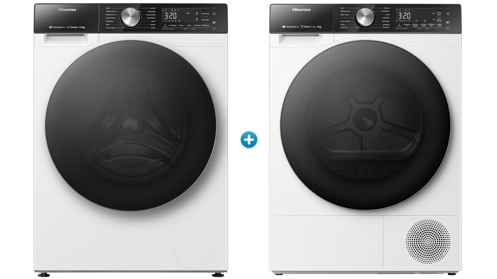 hisense 8kg front load washer white