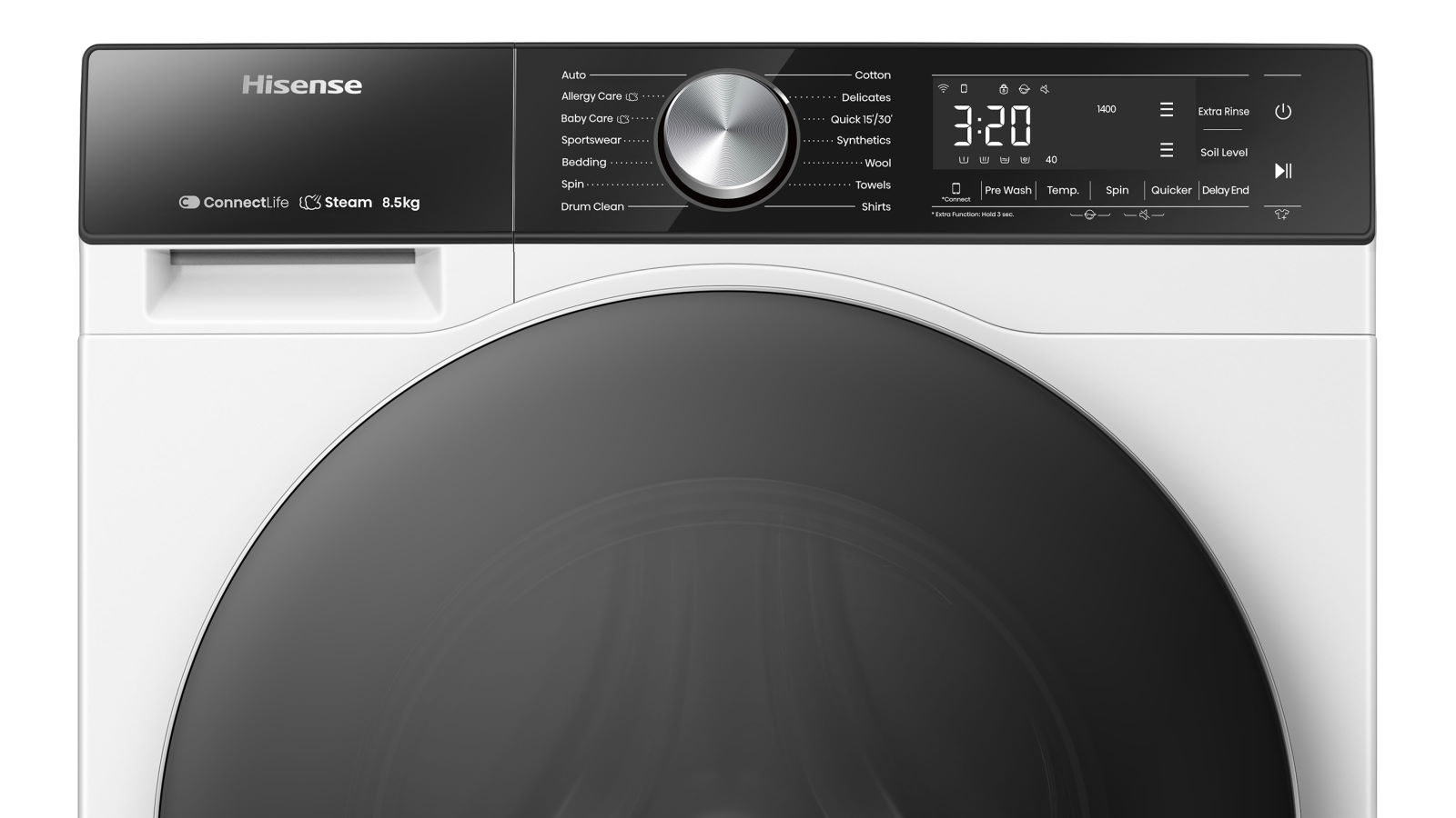 Hisense 8.5kg Front Load Washing Machine White Harvey Norman