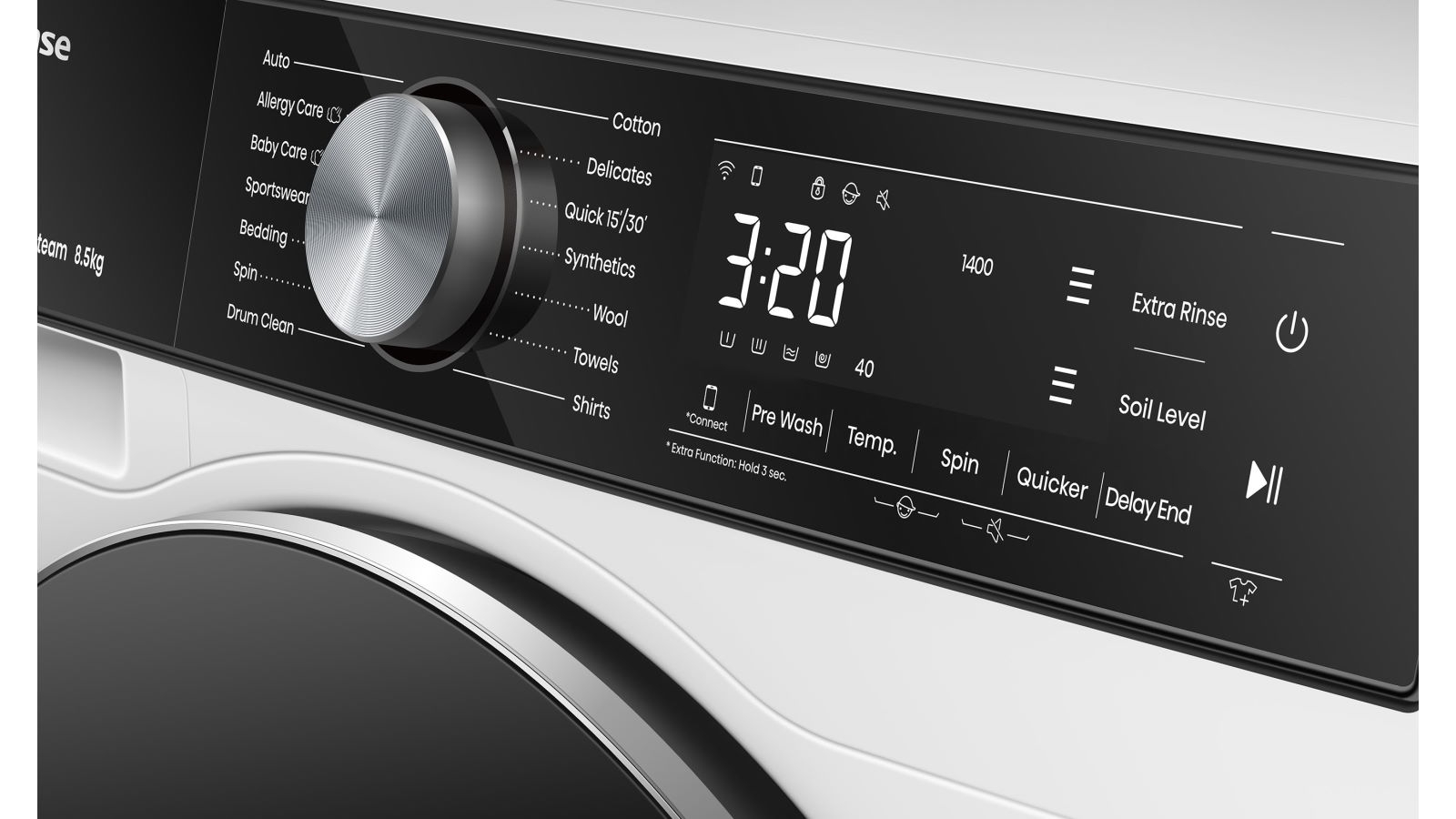 Hisense 8.5kg Front Load Washing Machine White Harvey Norman