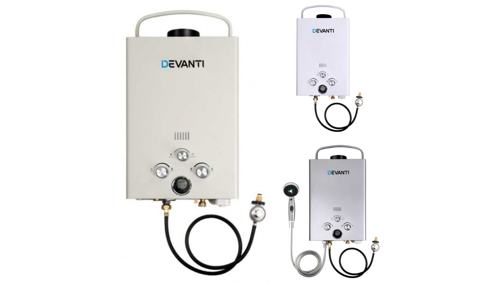 Devanti Portable Gas 8L Hot Water and Shower Harvey Norman