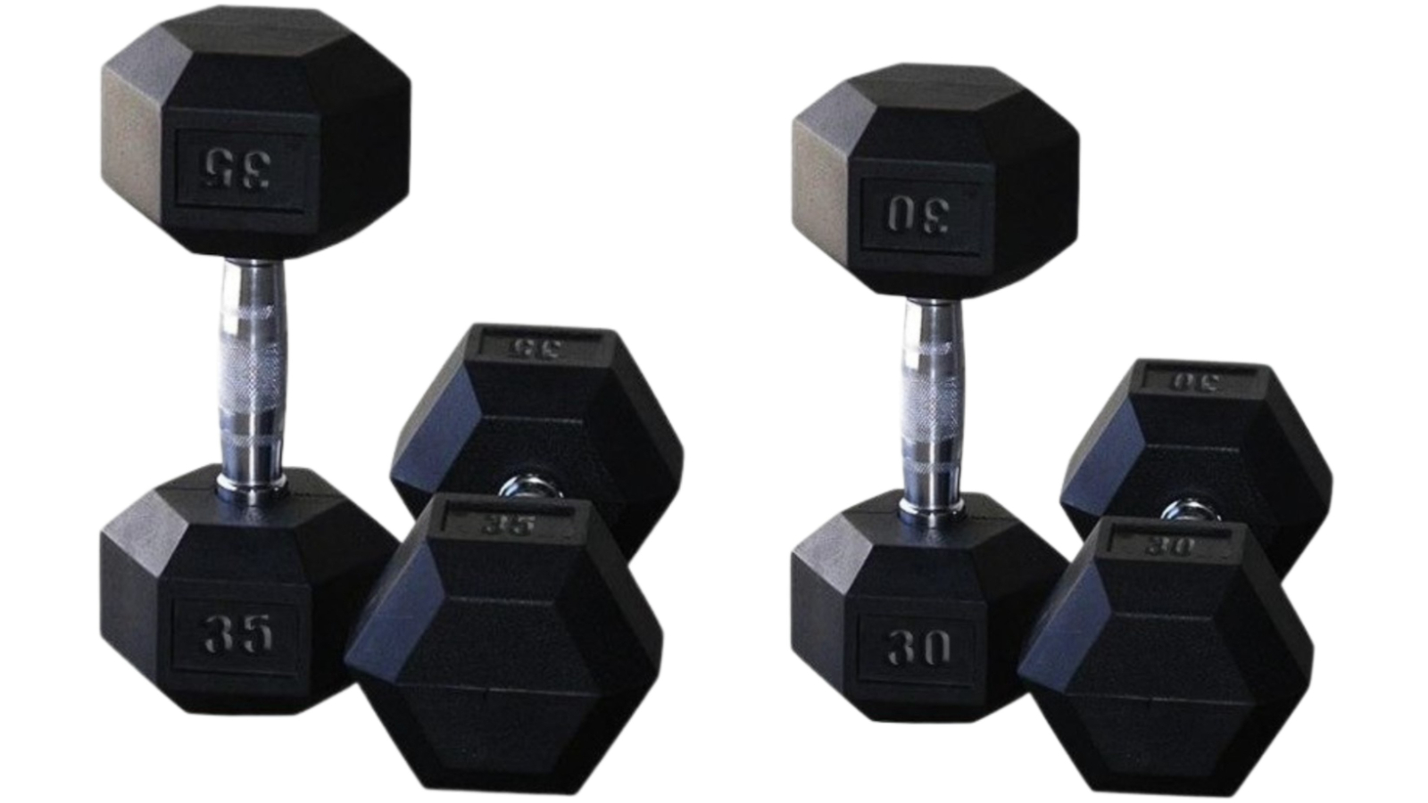 Sweat Central Rubber Hex Dumbbell
