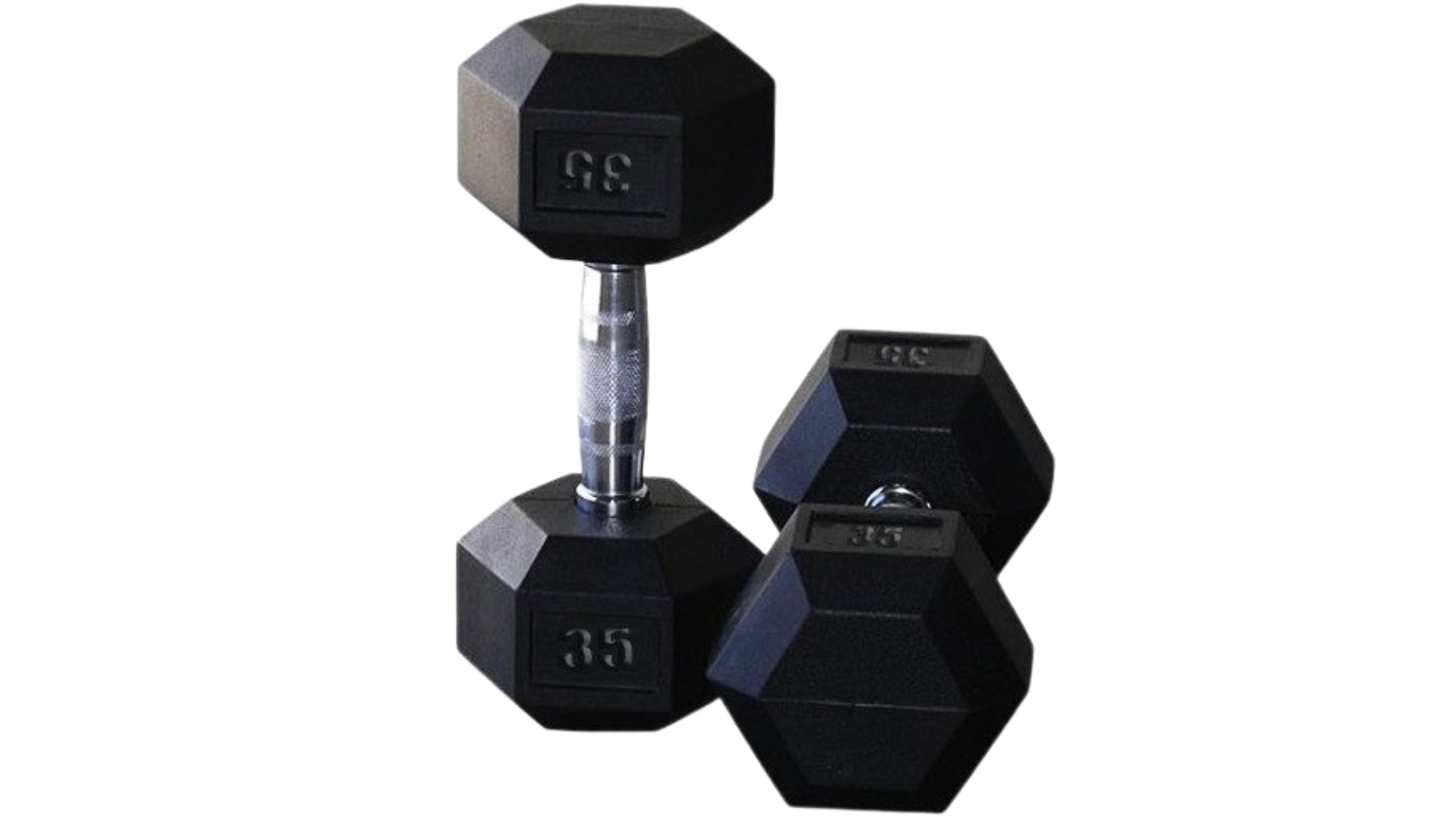 Sweat Central Rubber Hex Dumbbell - 35kg