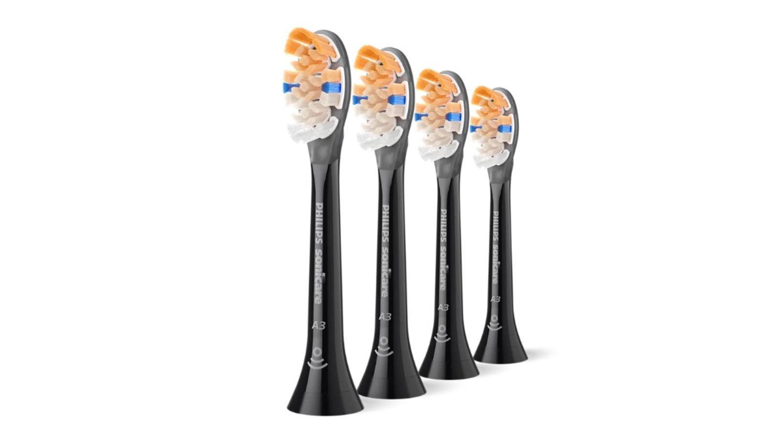 Philips Pack of 4 Sonicare A3 Brush Head - Black