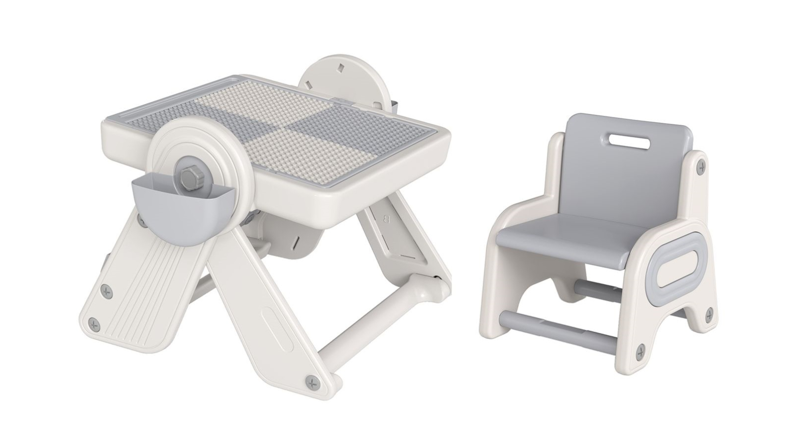 Costway 9-in-1 Activity Table Chair Set with Building Block