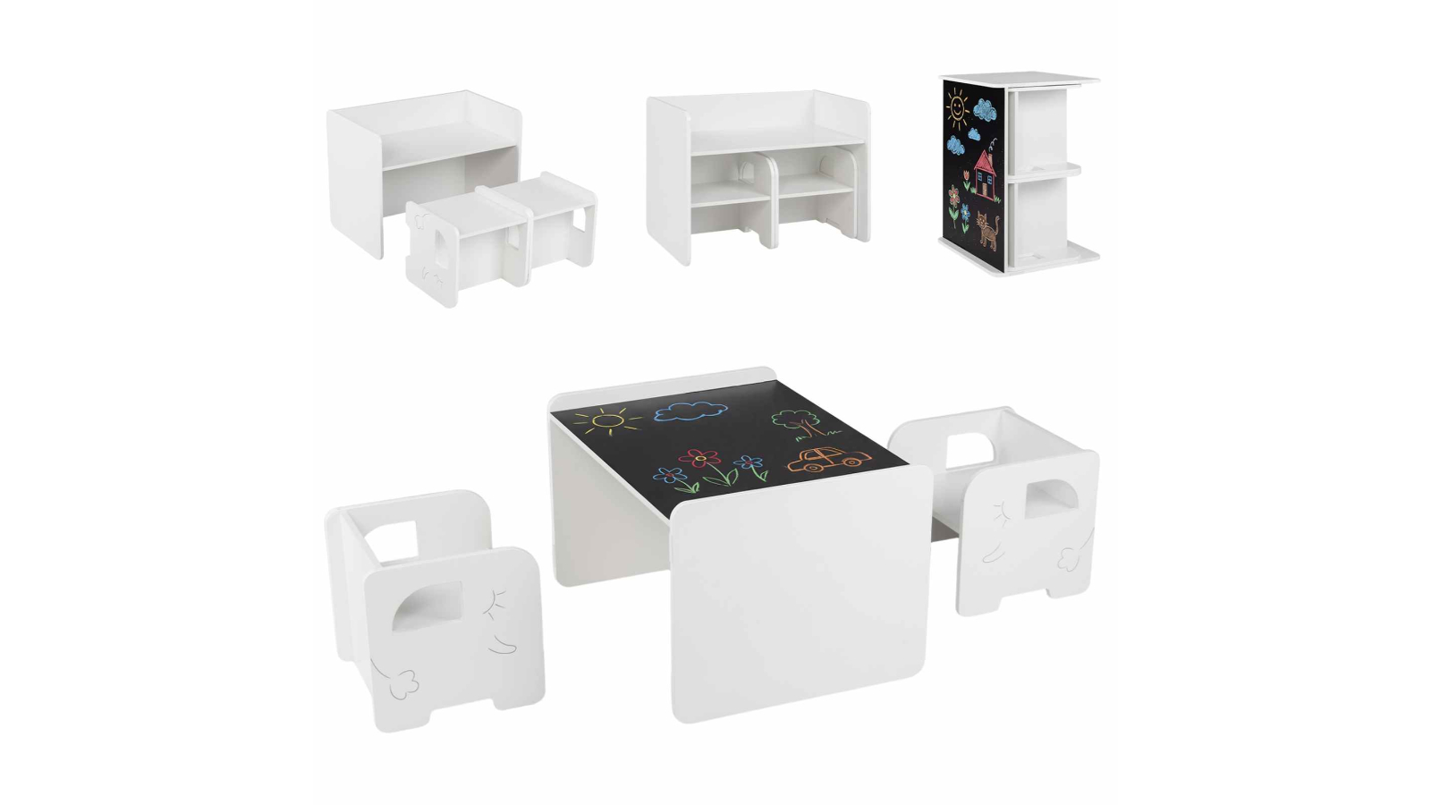 Costway Set of 3 Table and Chair