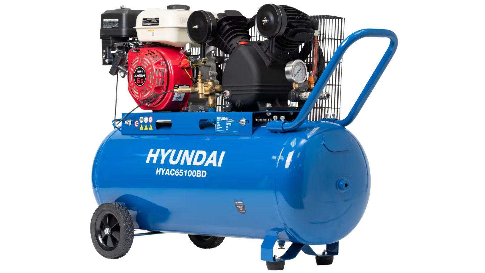 Hyundai 6.5HP Piston4 Stroke  Portable Air Compressor HYAC65100BD