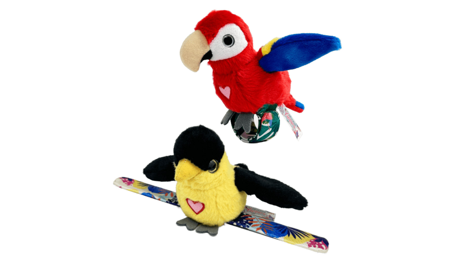 As Seen on TV Pack of 2 Happy Yappers Oriole and Red Parrot