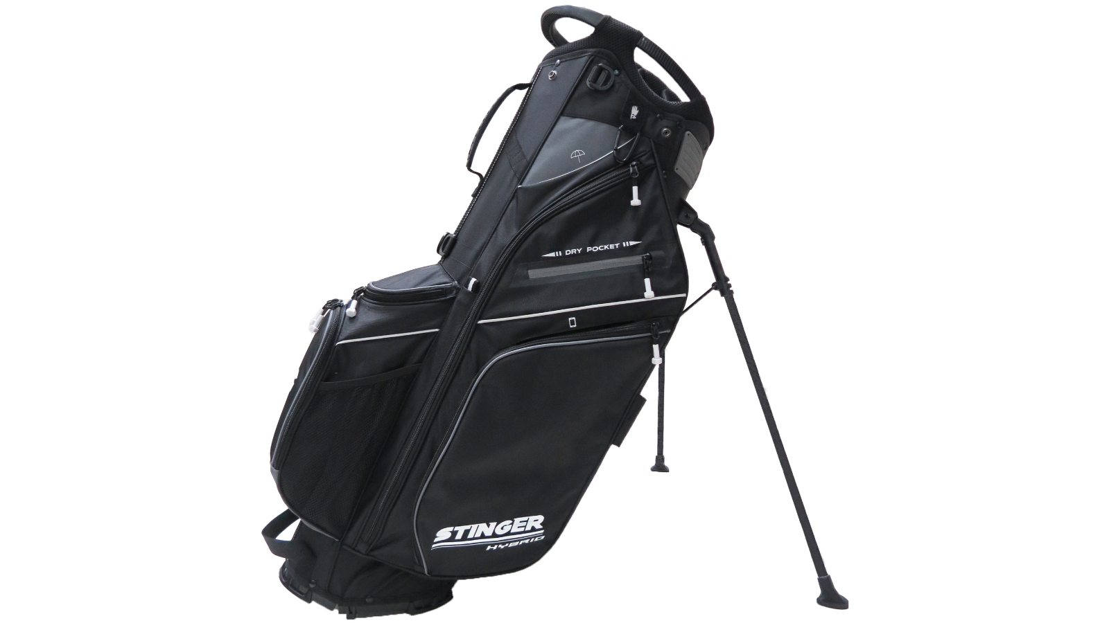 Stinger Golf V1 Hybrid Stand Bag - Black/White