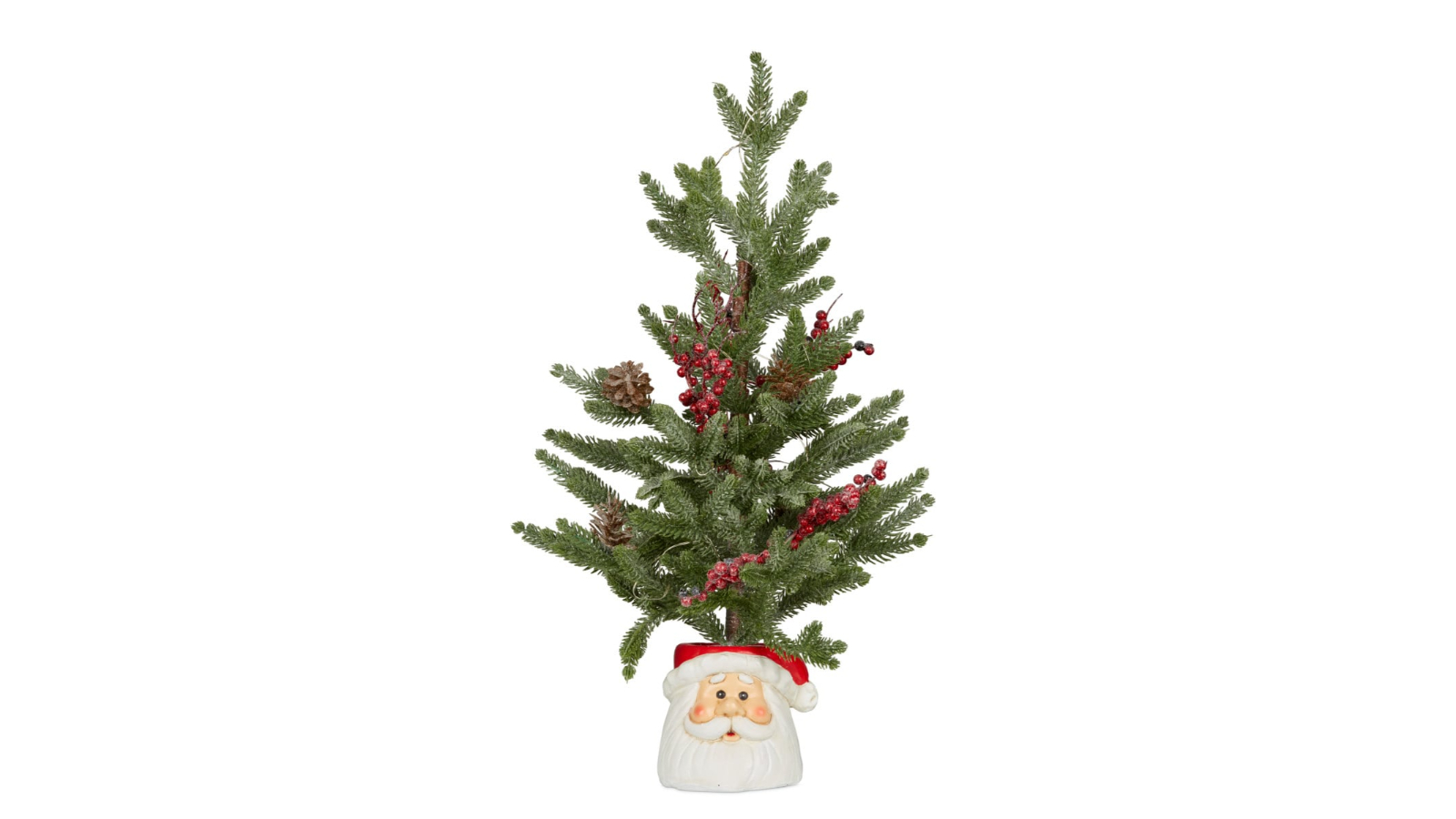 Klika Christmas Tree with Light in Santa Pot - 55cm
