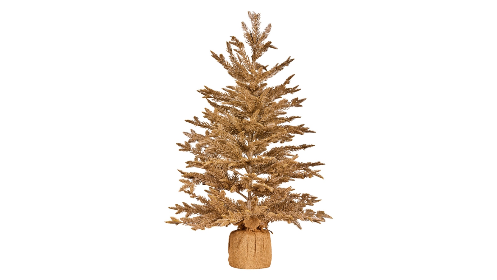 Klika Fir in Hessian Base 3ft Christmas Tree with Light - Gold