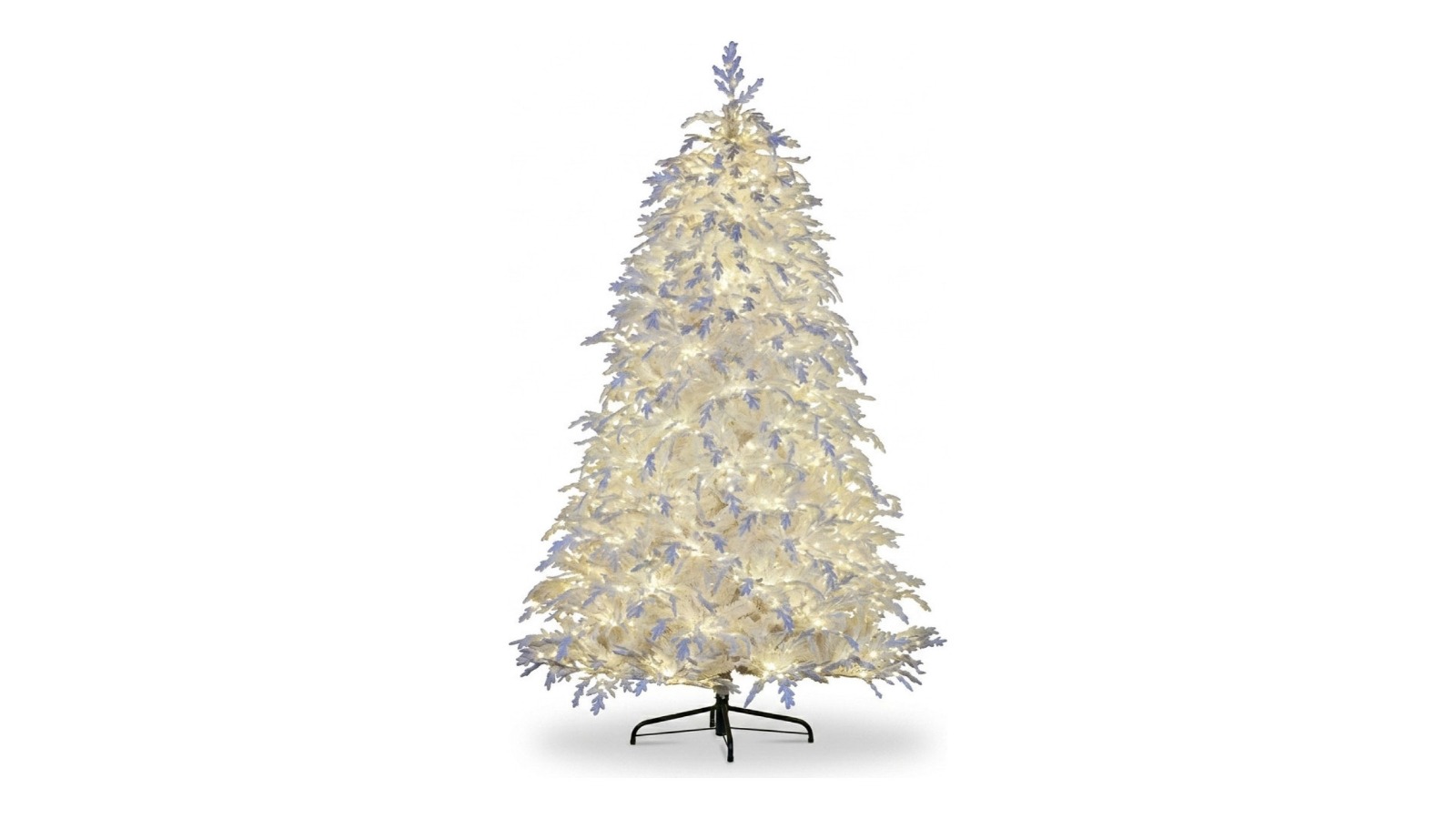 Christabelle Pre-Lit Micro LED Artificial Crystal Snow Christmas Tree - 2.3m