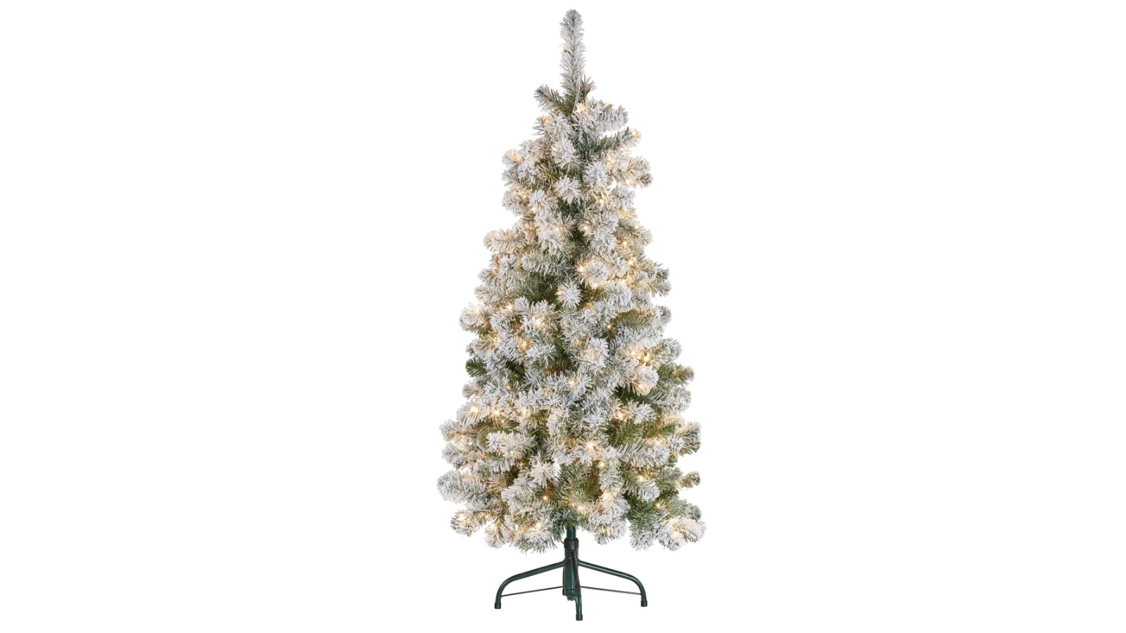 Klika 4.5ft Snowy Slimline Christmas Tree with Light - 137cm