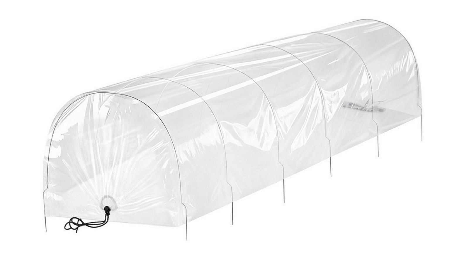 Green Fingers 300 x 45 x 30cm Tunnel Clear PVC Steel Frame Portable Mini Greenhouse