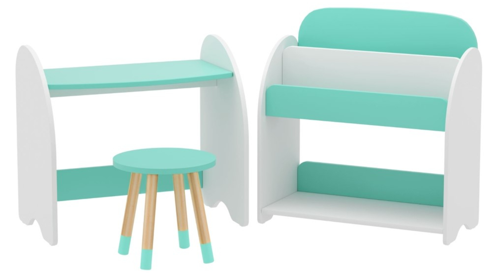 Keezi Kids 2-in-1 Bookshelf Table Chair Set