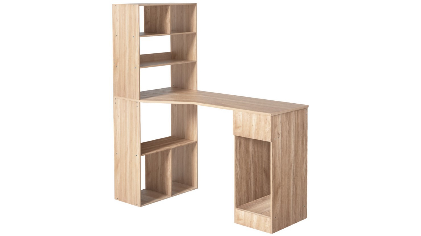 Artiss Computer Desk Bookshelf Drawer Cabinet White 120CM main image 1