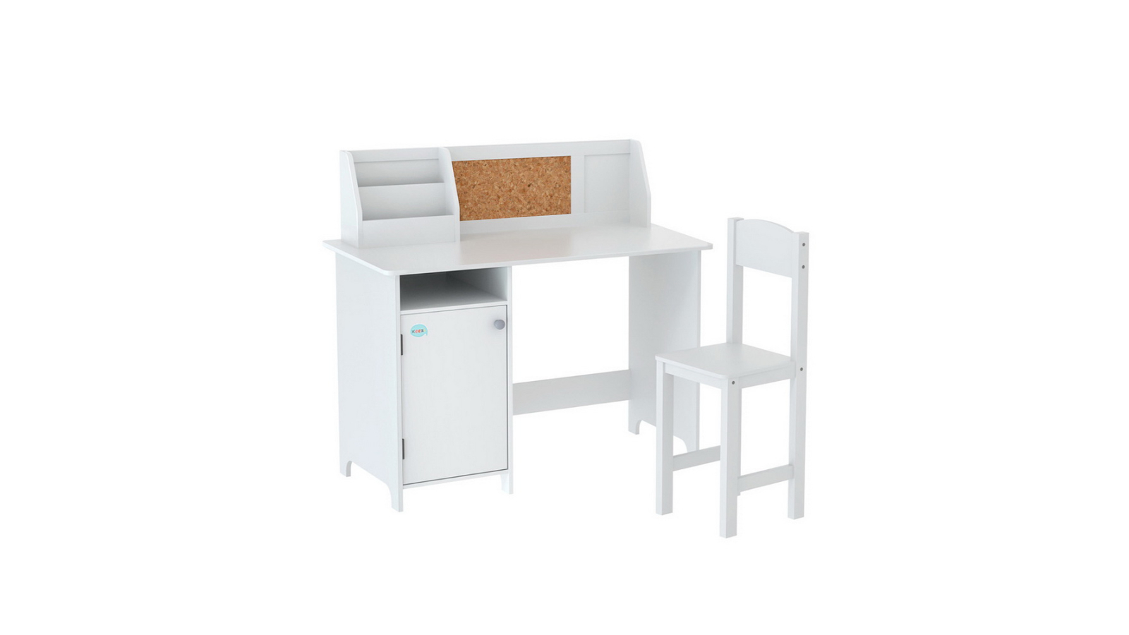 Keezi Kids Table and Chair Set Desk with Cabinet Storage