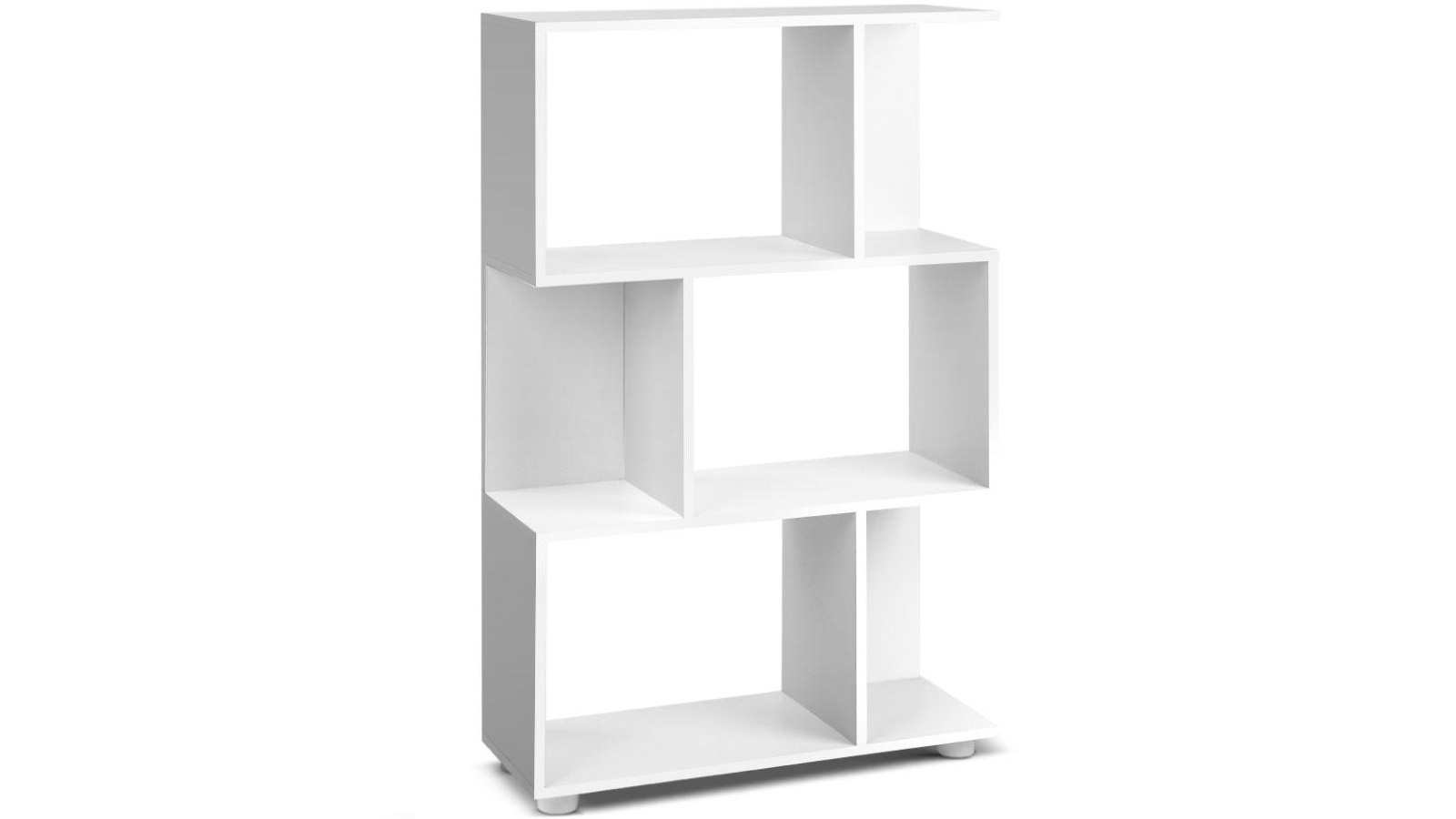 Artiss 3 Tier Zig Zag Bookshelf - White