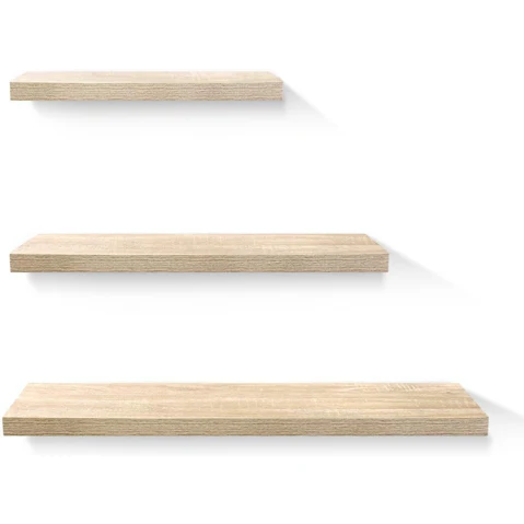 Artiss 3 Pieces Floating Shelf Set - Wood