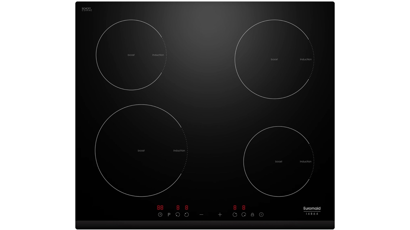 Euromaid Eclipse 600mm 4 Zone Induction Cooktop Harvey Norman