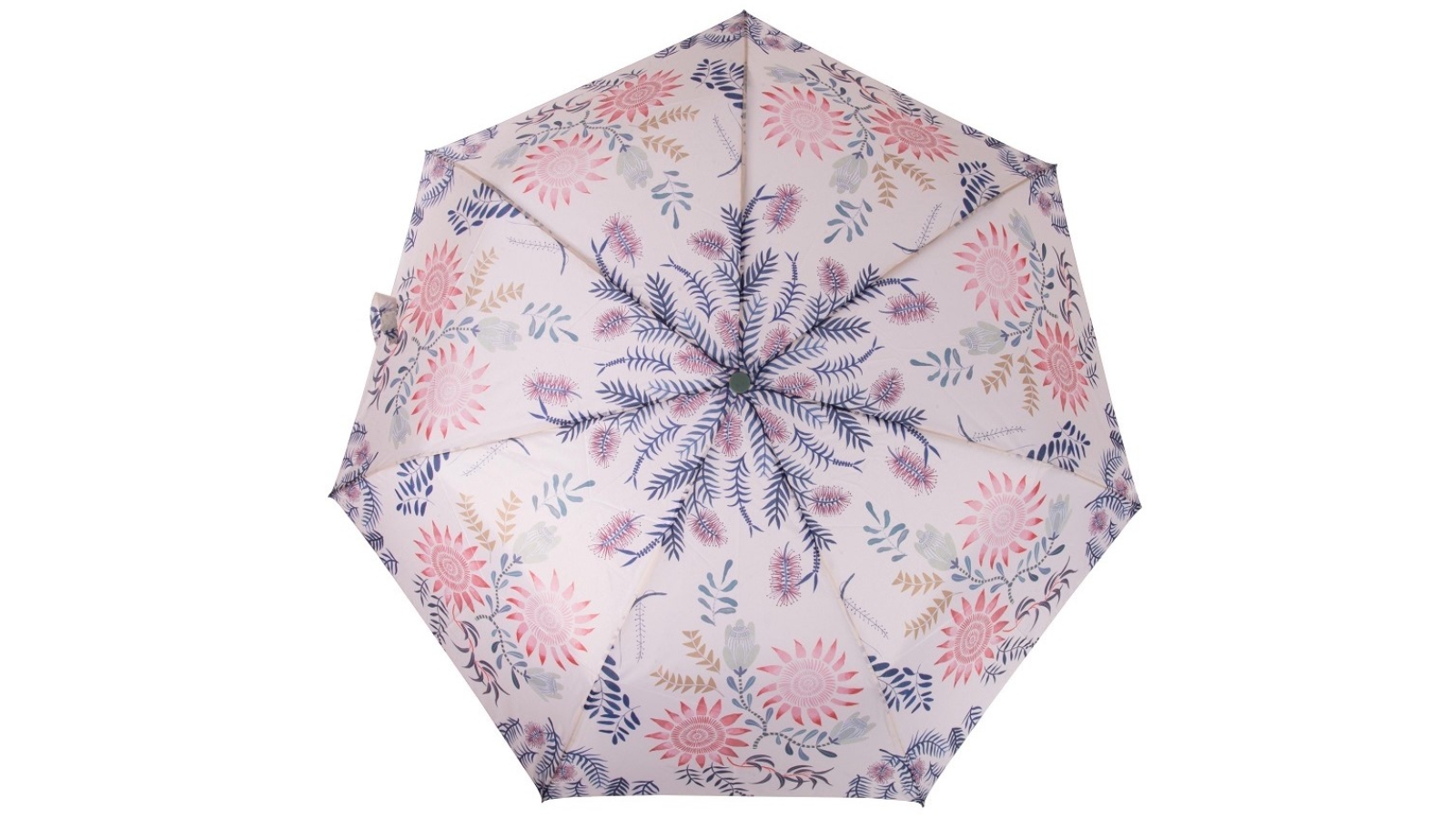 IS Gift Foldable Umbrella Botanical Handle Green Harvey Norman