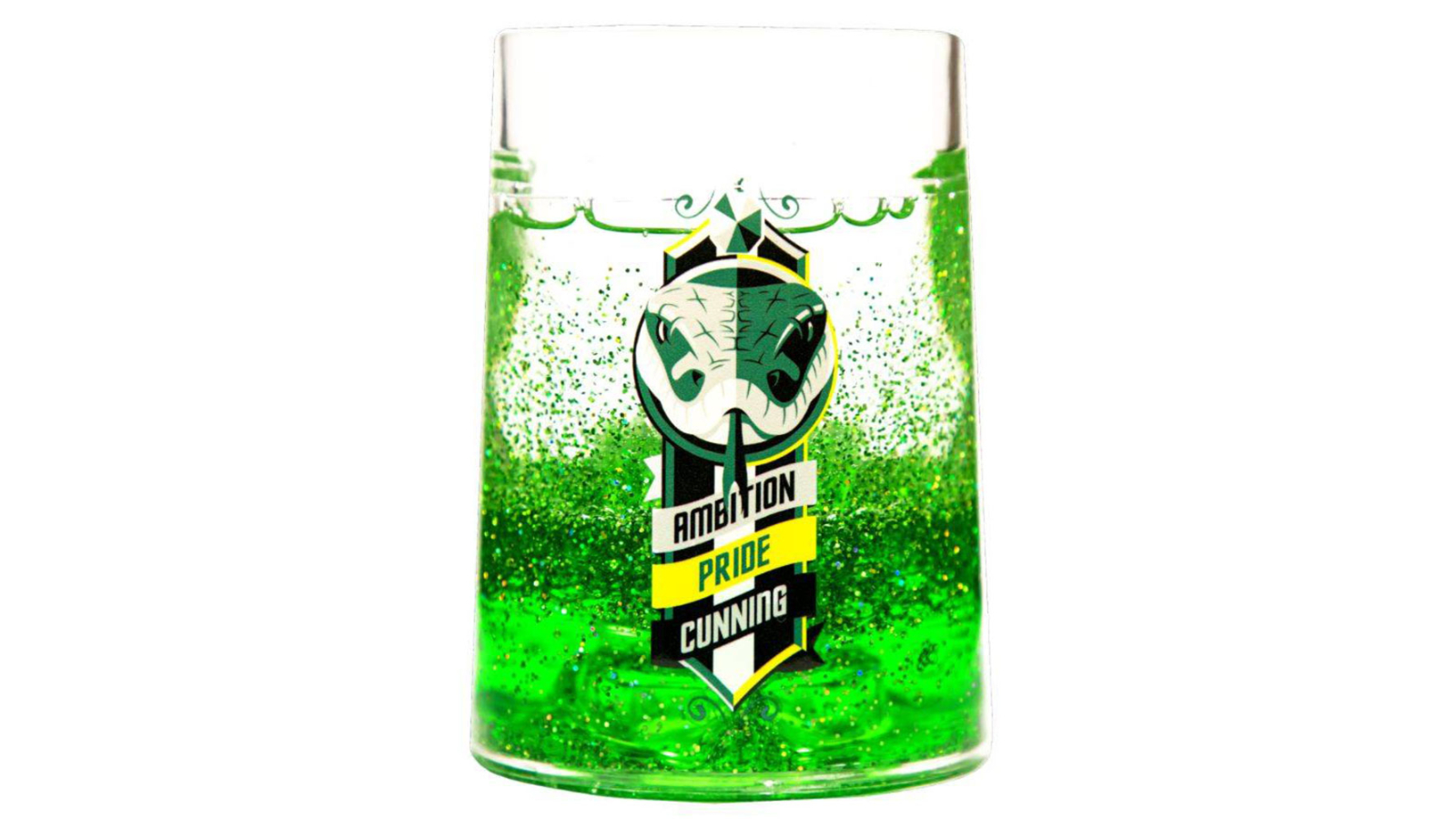 Harry Potter Slytherin House Glitter Liquid Tumbler