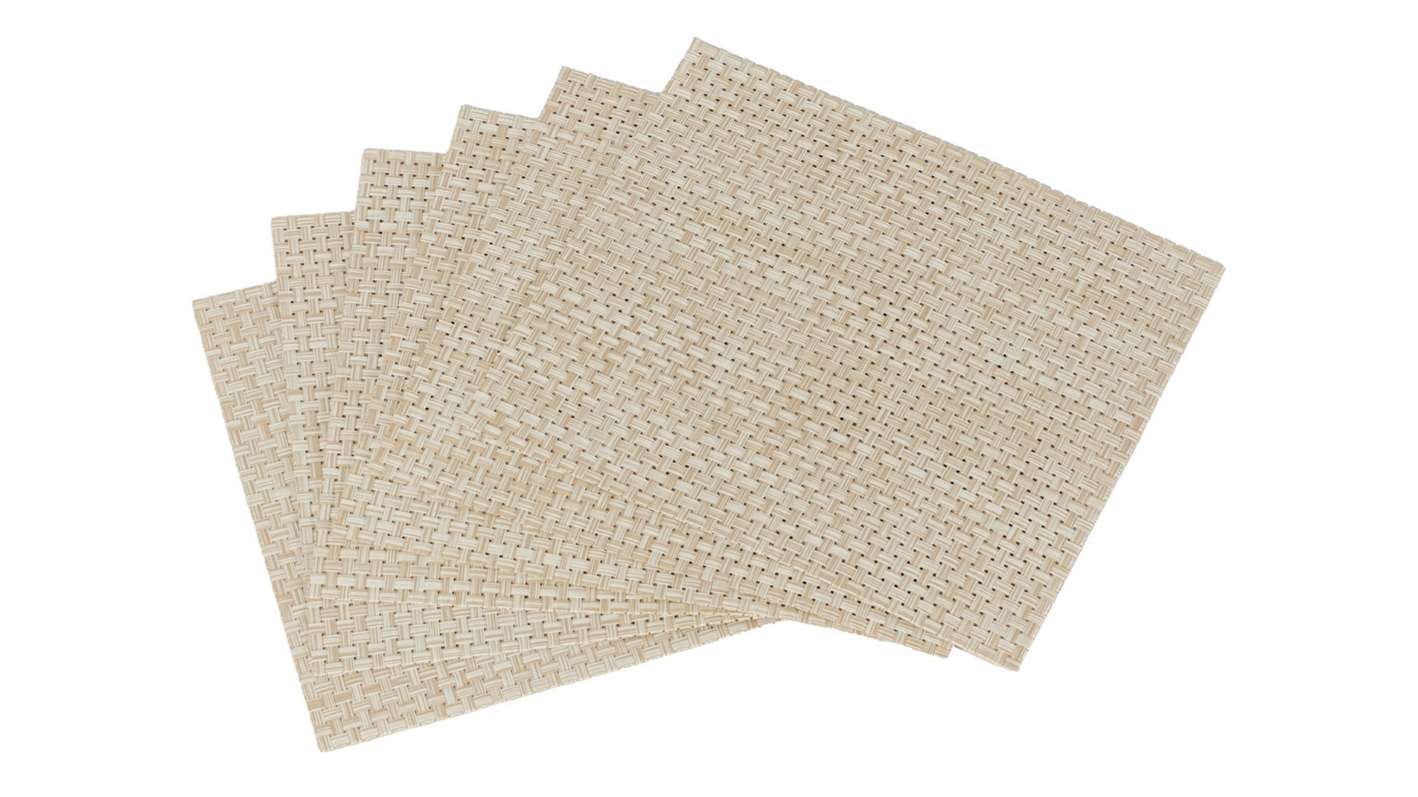 Icon Chef Set of 6 Basketweave Plate Mat - Tan