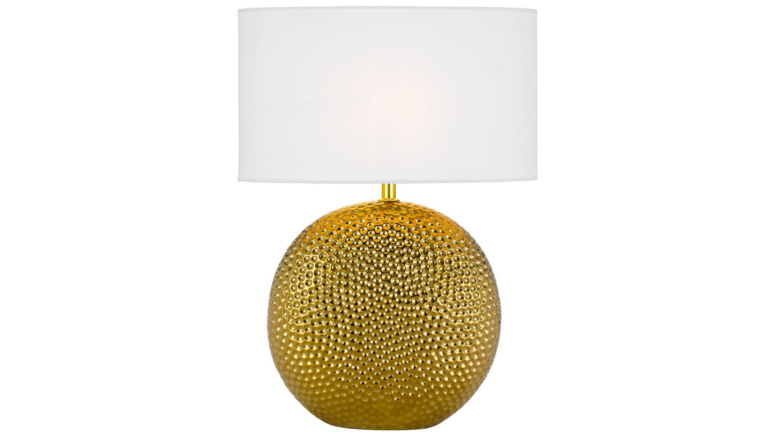 Pretty & Practical Solshade Gold & White Ceramic Table Lamp
