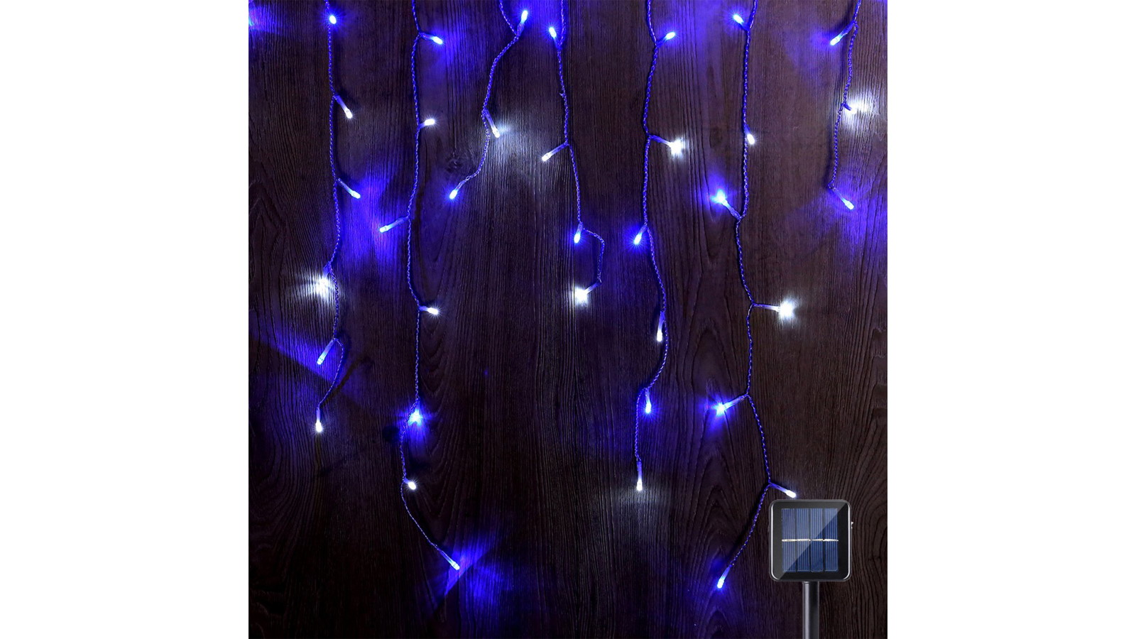 Lexi Lighting 480 LED Solar Blue + White Icicle Light