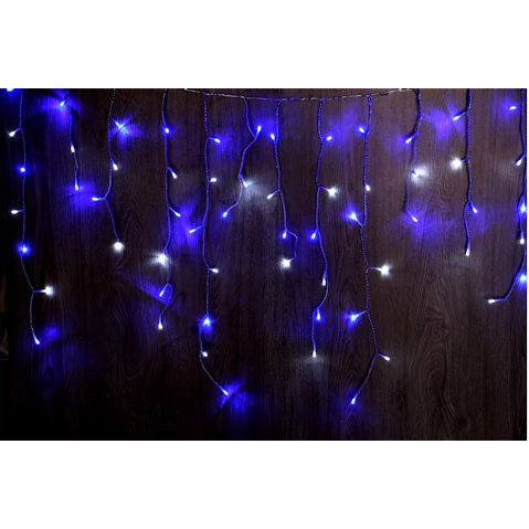 Lexi Lighting 500 LED Connectable White + Blue Icicle Light