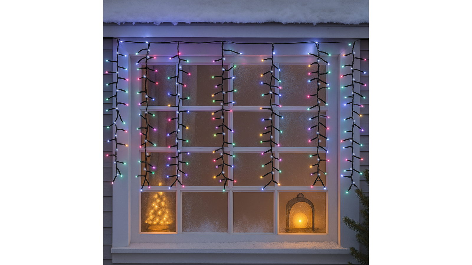 Lexi Lighting Waterfall Cluster Icicle Lights - Candy Colour