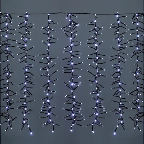 Lexi Lighting Waterfall Cluster Icicle Lights - White