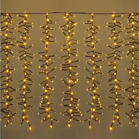 Lexi Lighting Waterfall Cluster Icicle Lights - Warm White