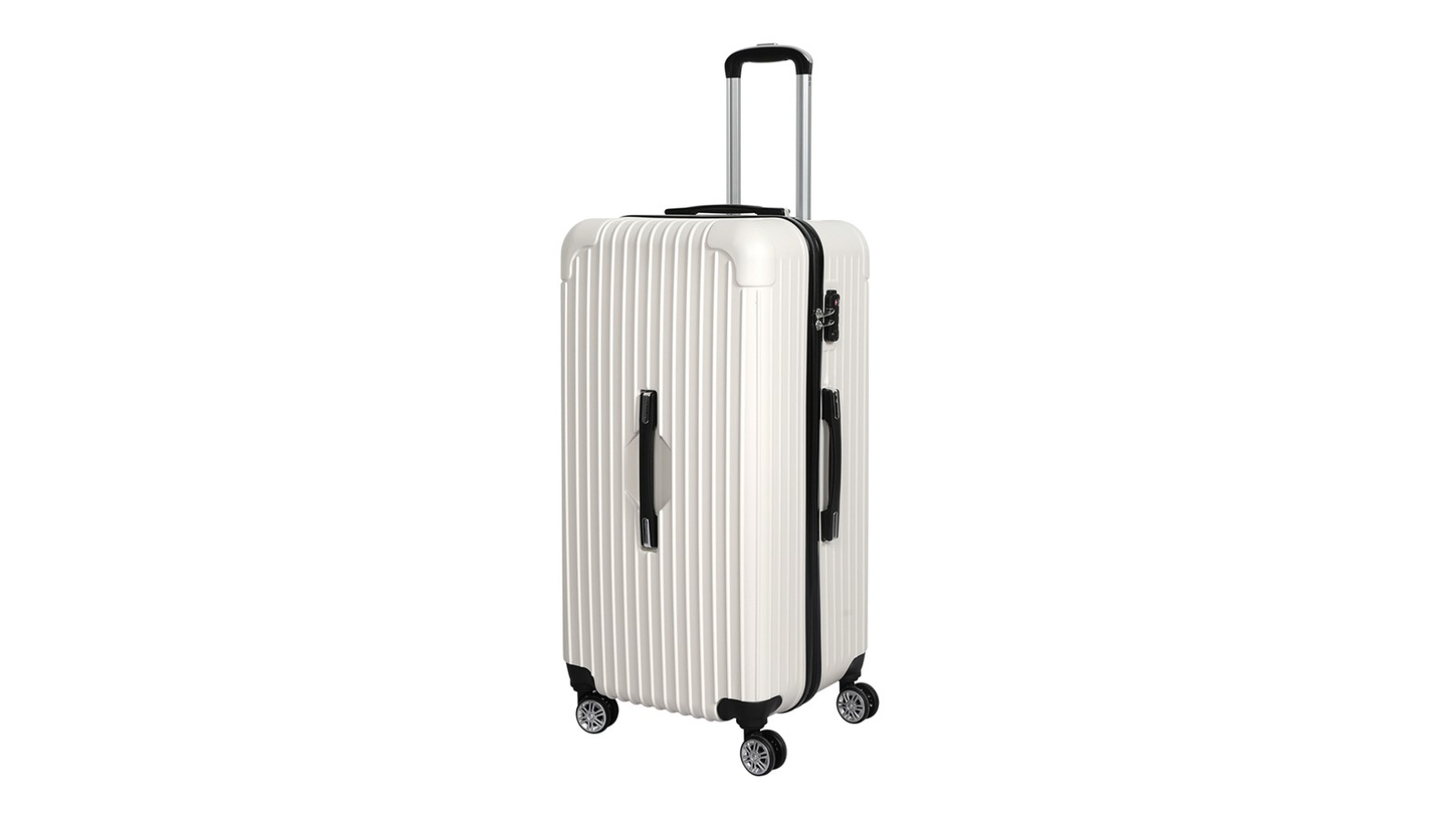 Slimbridge Waterproof 30 TSA Luggage Trolley Travel Suitcase White Harvey Norman