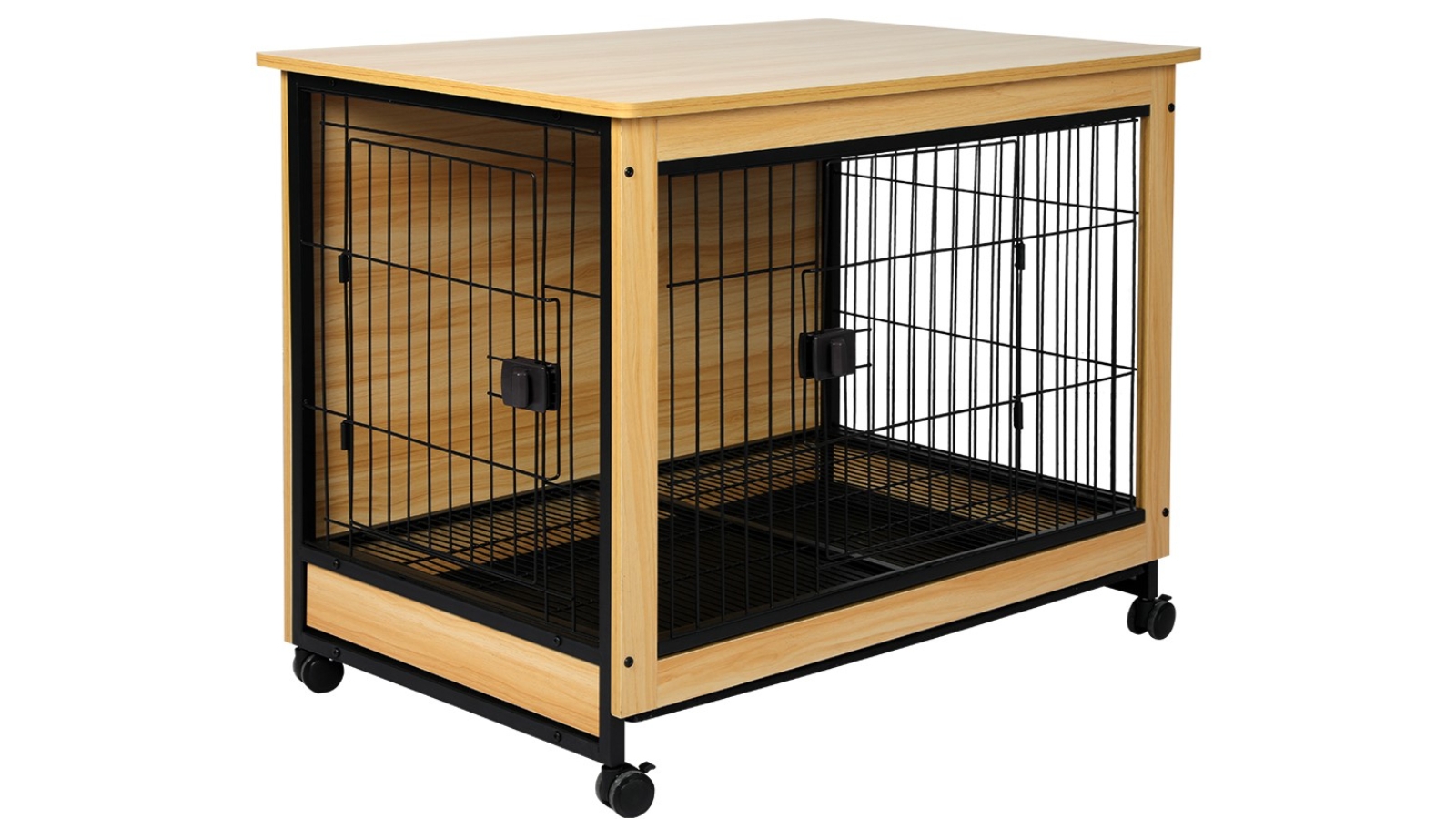 PaWz Wooden Wire Dog Kennel - Large
