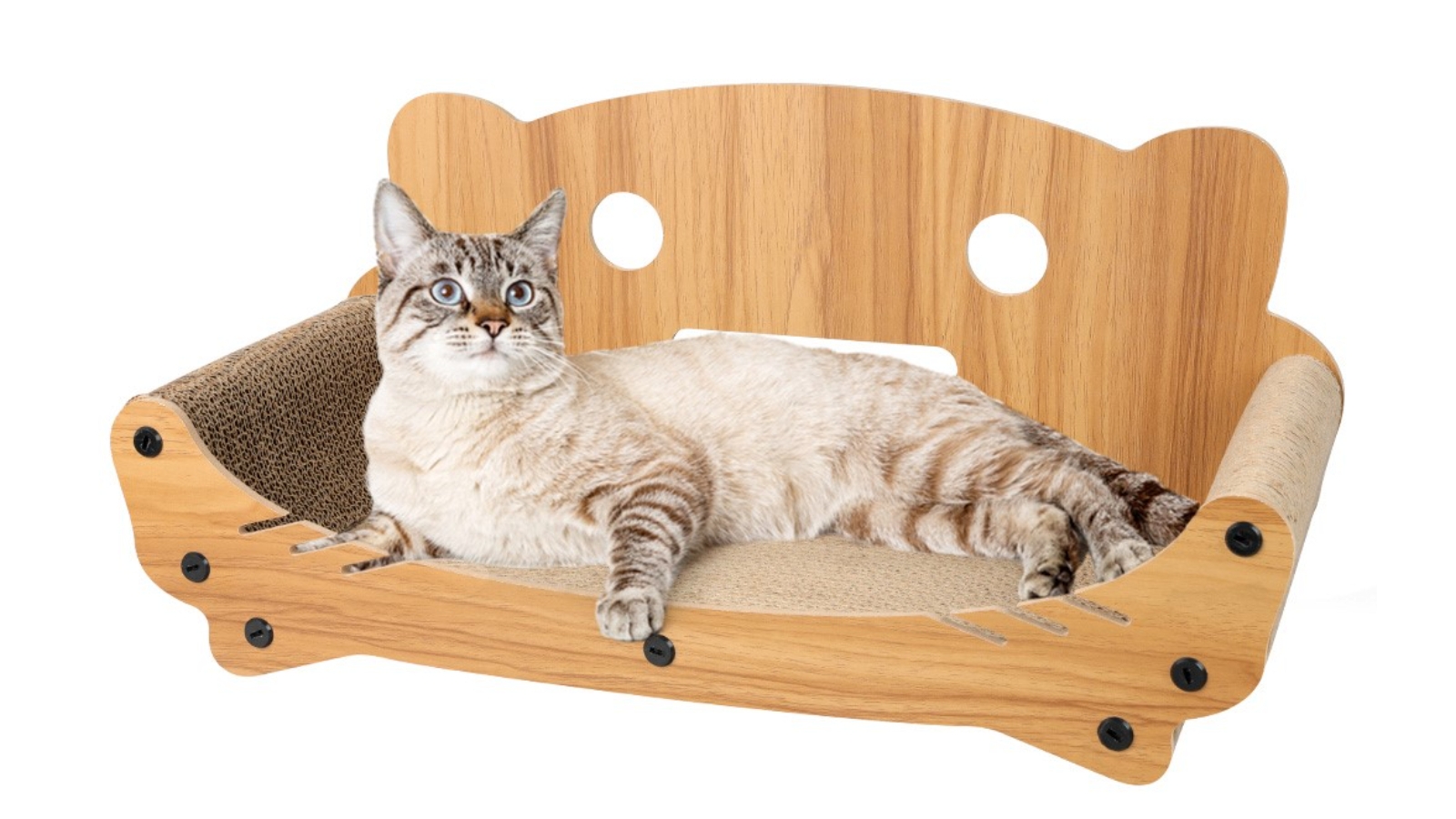 PaWz Cat Kitten Claw Scratching Board Post Corrugated Cardboard - Brown
