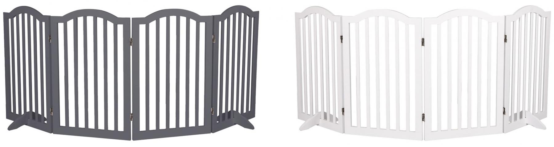 PaWz Wooden Pet Gate Fence - 4 Panels