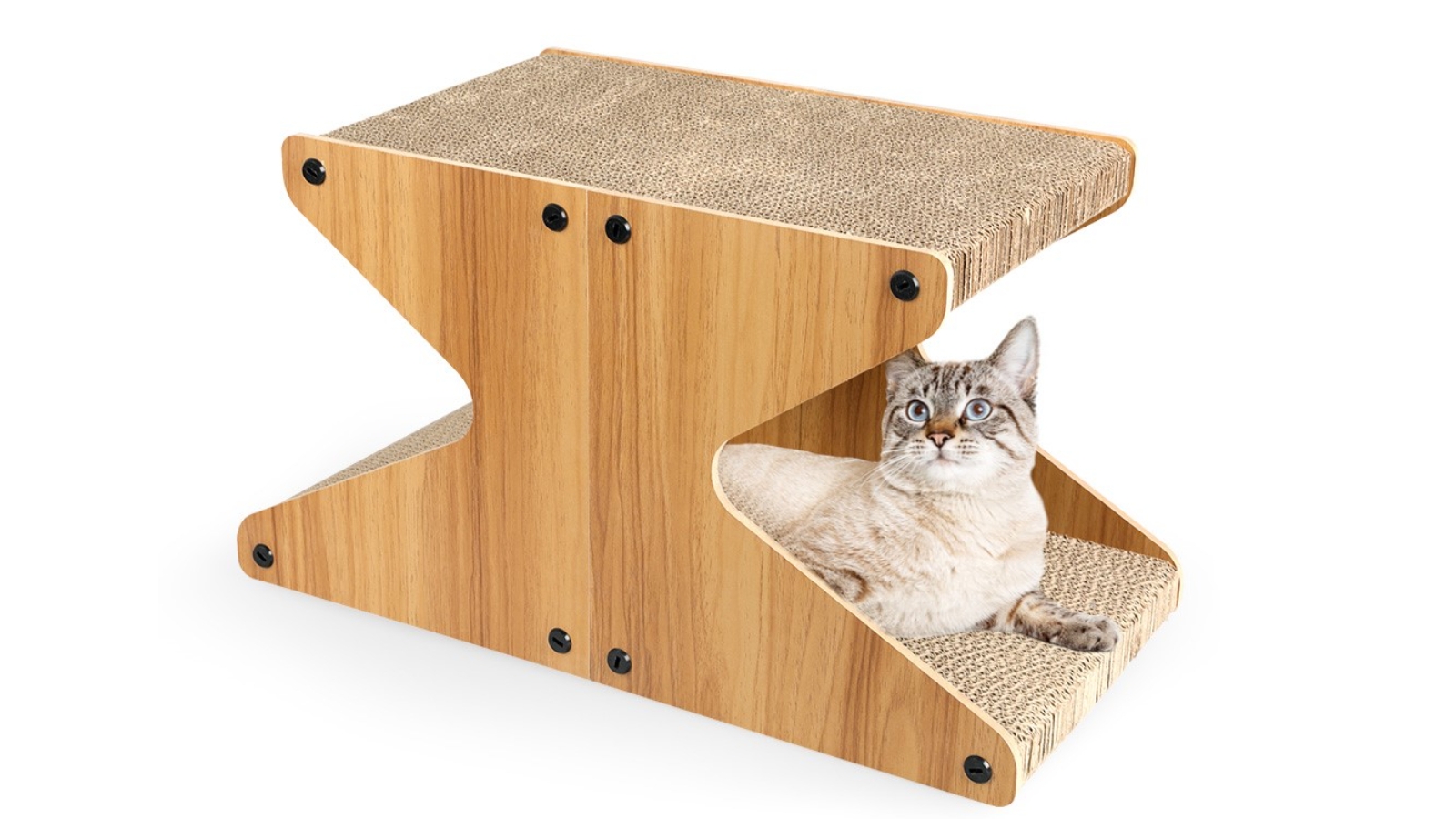 PaWz Cat Scratching Tree Corrugated Cardboard - Brown