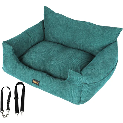 PaWz Large Pet Car Booster Seat Portable Travel Bed - Green