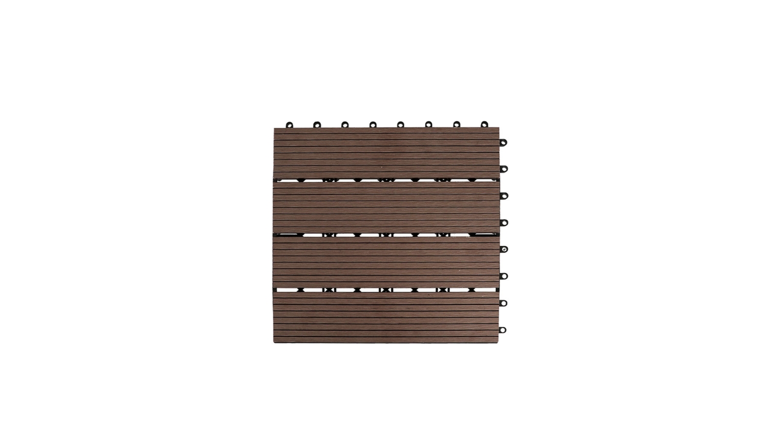 Marlow Coffee Plastic Decking Floor Tiles - 10 Piece