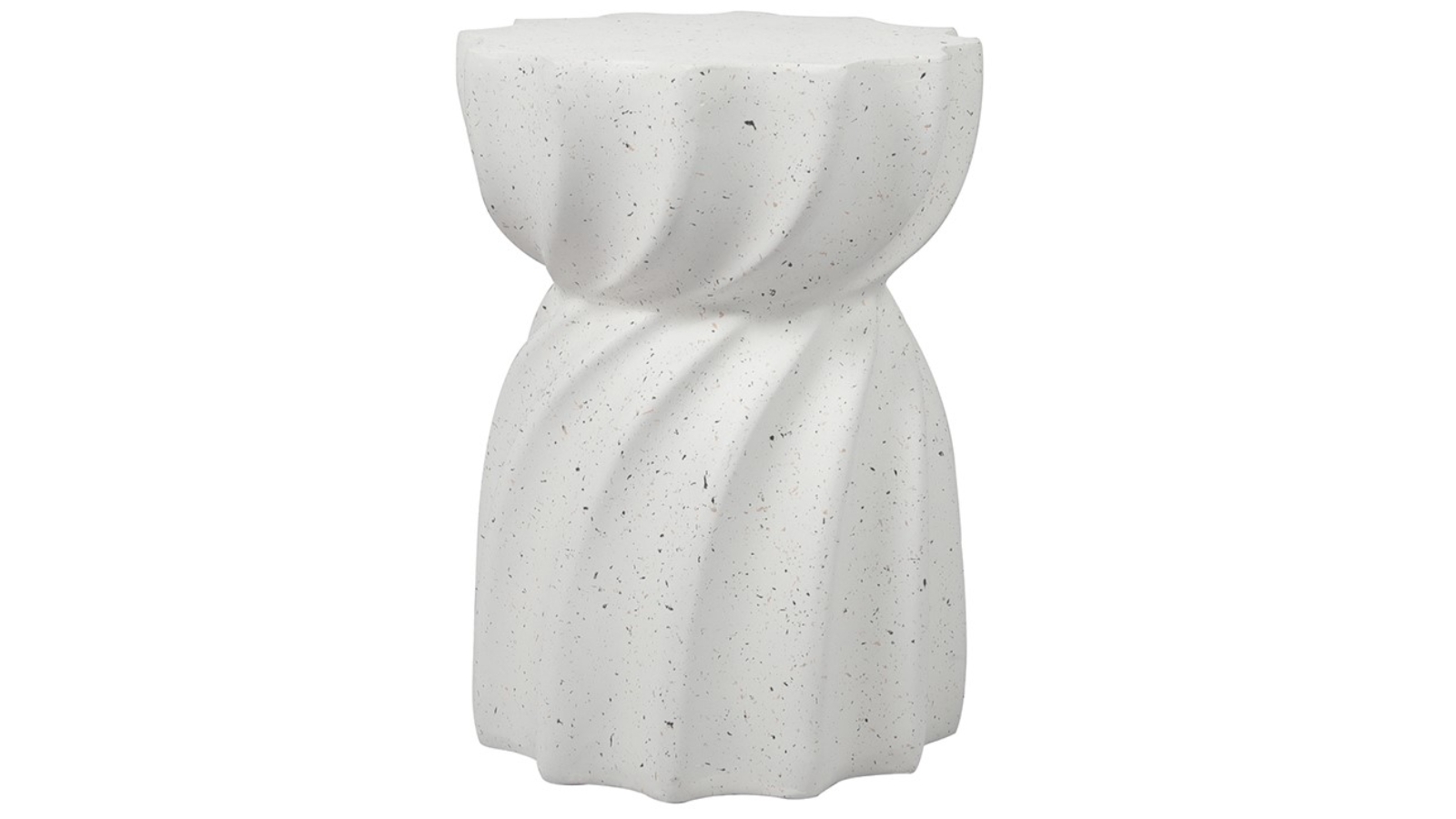 Levede Terrazzo Hourglass Shape Side Table - 35cm
