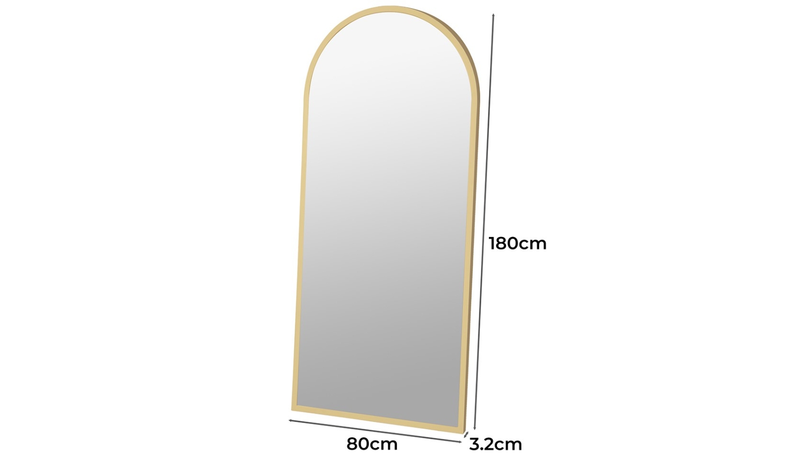 Yezi Gold Full Length Floor Mirror Harvey Norman