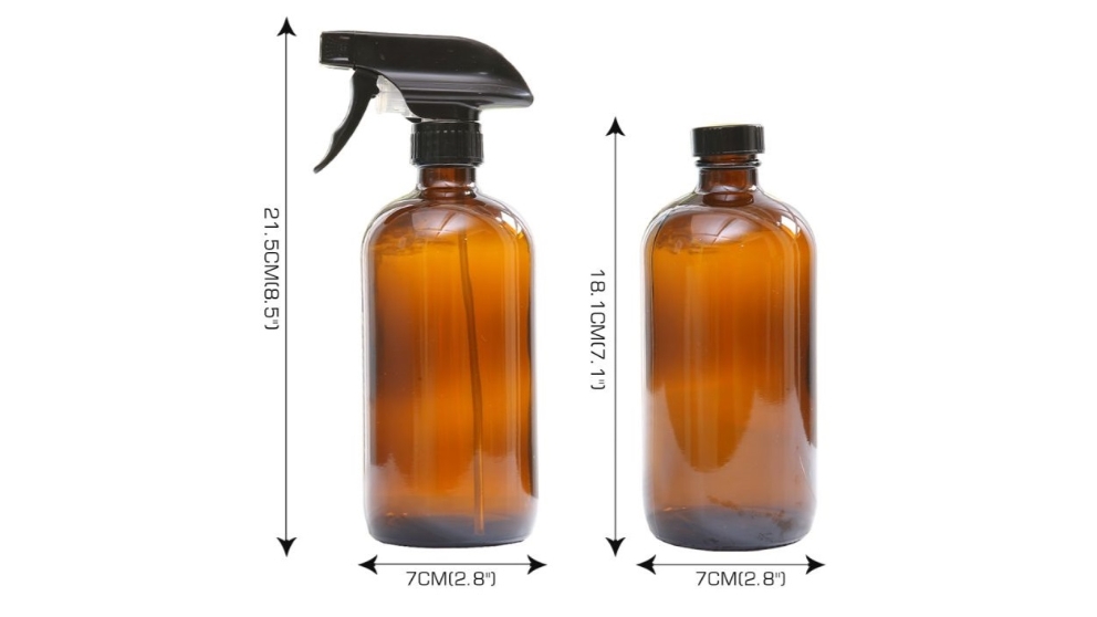 Amber Glass Spray Bottles 6Pieces 500ml Harvey Norman