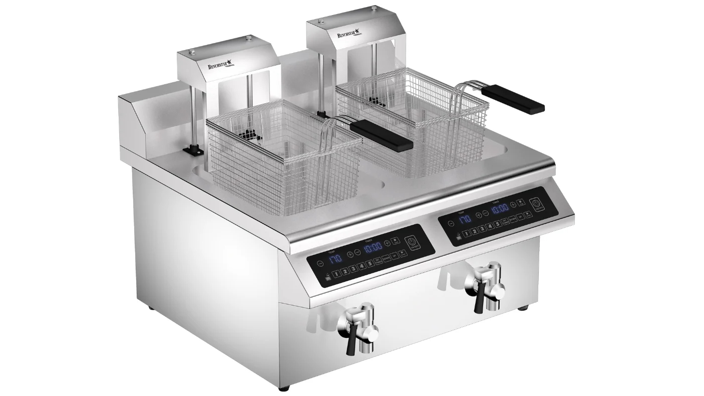 Benchstar Double Tanks Auto Lifting Induction Fryer