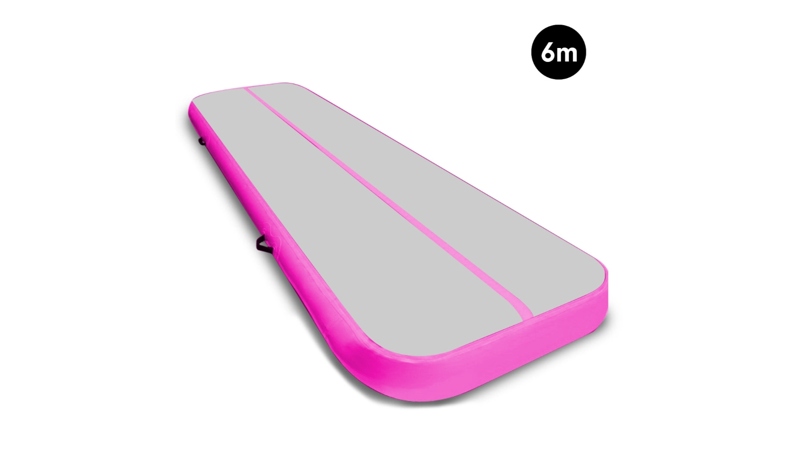 Powertrain 6mx2m Air Track Tumbling Mat - Grey/Pink