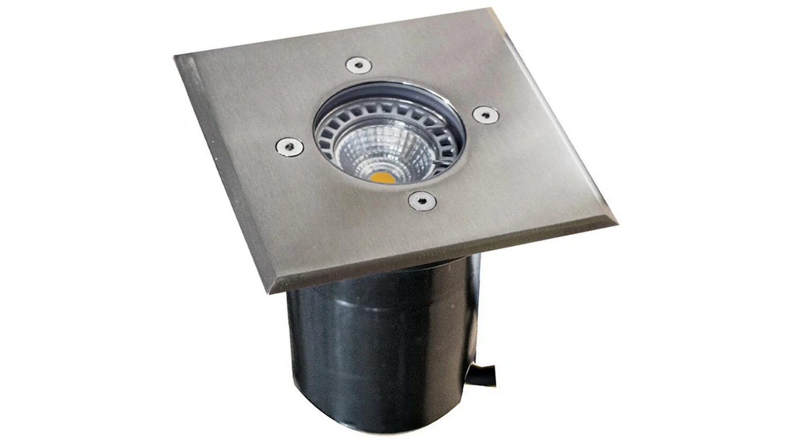 Inground Up Light GU10 Square 316 Stainless Steel Face Plate 12cm Open IP67