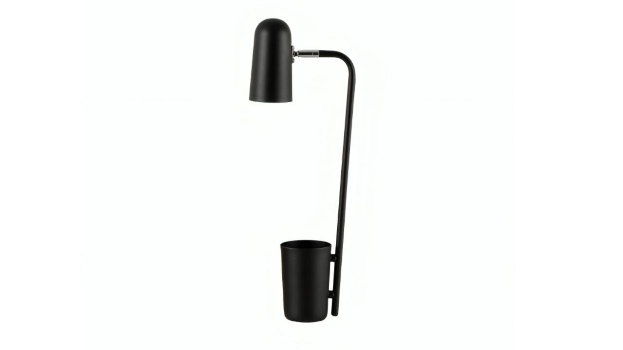 Adjustable SES Ellipse Pastel Table Lamp with Storage - Matte Black