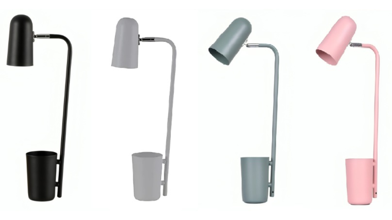 CLA Lighting Adjustable SES Ellipse Pastel Table Lamp with Storage