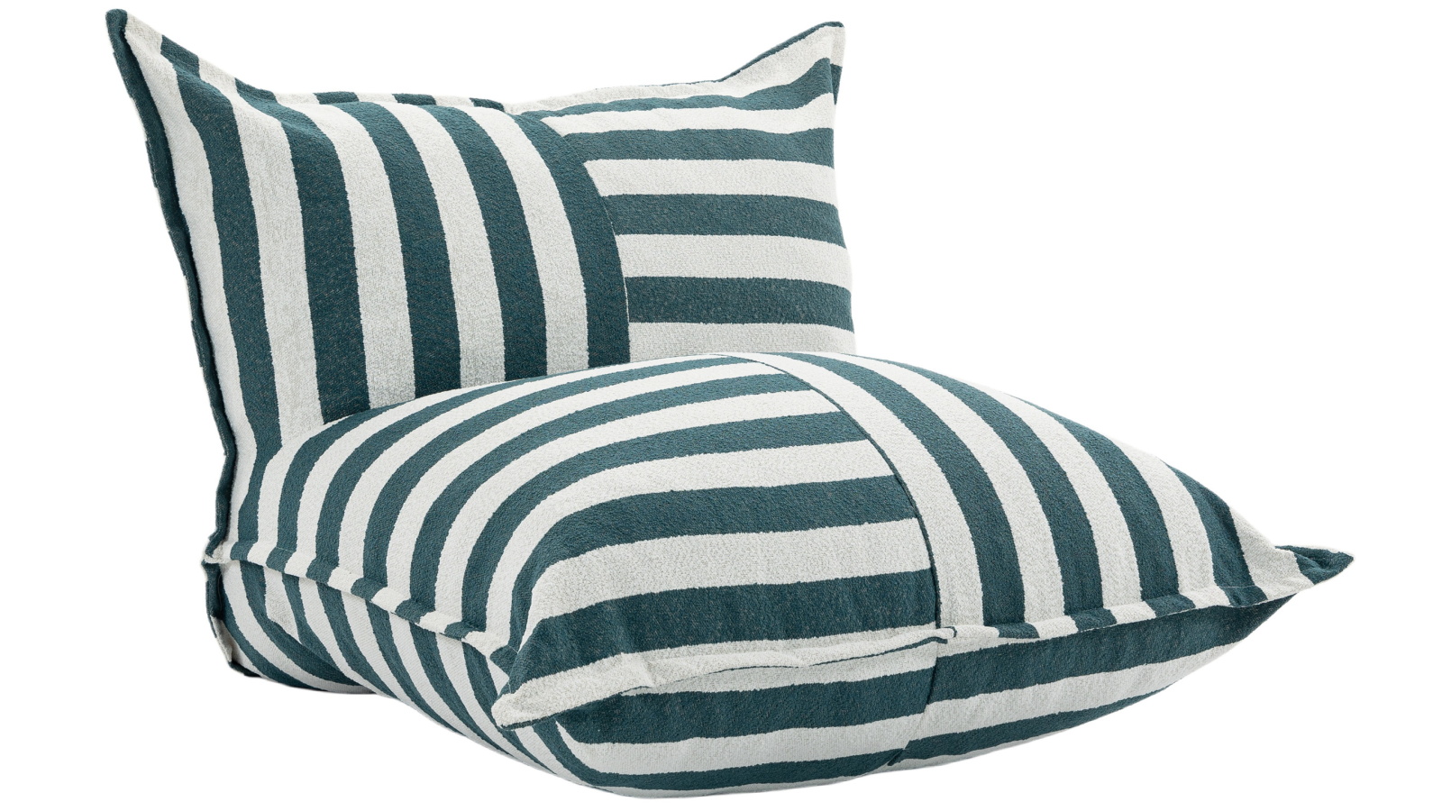 iHomdec Green/White L-Shape Outdoor Boucle Compression Sofa